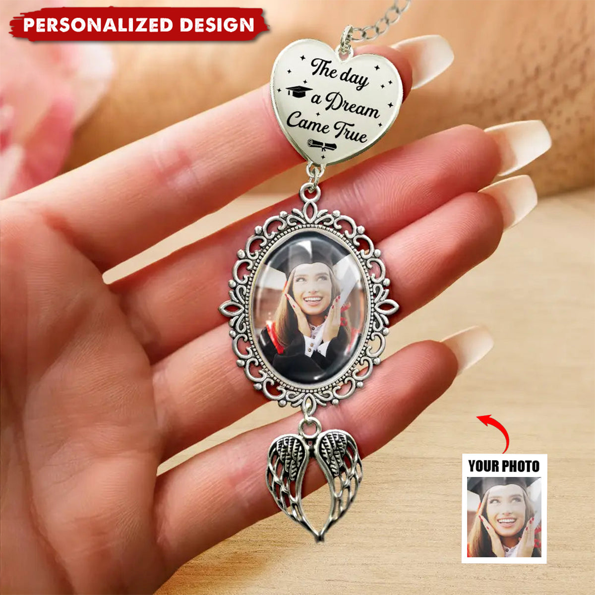Personalized Photo Graduation Cap Tassel Charm - 2026 Graduation Gift for Her