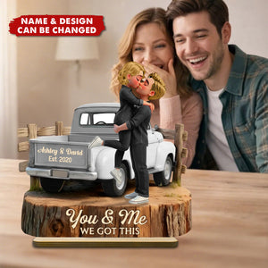 Custom Couple Plaque with Vintage Truck Design – Romantic Anniversary & Valentine’s Gift