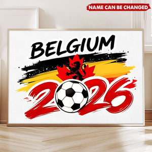 Personalized 2026 World Cup Country Soccer Poster - Custom Name