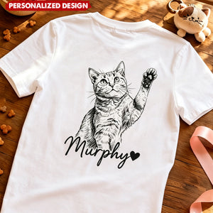 Personalized Two-Sided Pet T-Shirt -Custom Pet Name and Photo