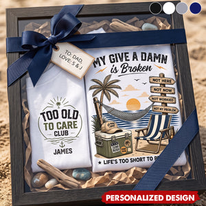 Personalized Too Old To Care Club Men’s T-Shirt - Custom Name
