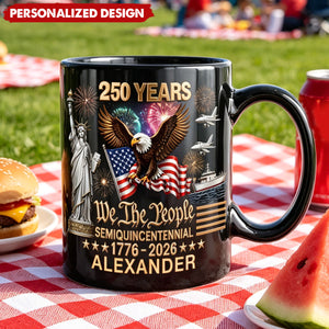 Personalized America 250th We The People 1776-2026 Mug - Custom Name