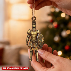 Personalized Ancient Greek Hoplite Custom Name Acrylic Ornament