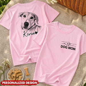 Personalized Two-Sided Pet T-Shirt -Custom Pet Name and Photo
