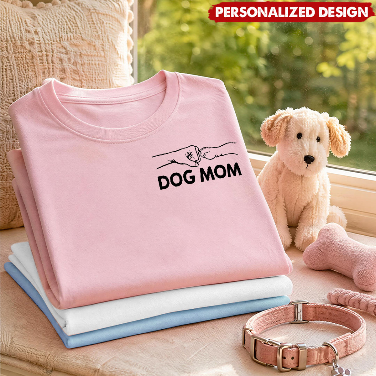 Personalized Two-Sided Pet T-Shirt -Custom Pet Name and Photo