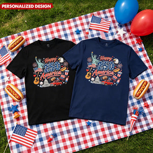 Vintage USA Symbol 250th Anniversary Unisex Tee - Custom Name