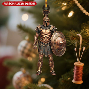 Personalized Ancient Greek Hoplite Custom Name Acrylic Ornament