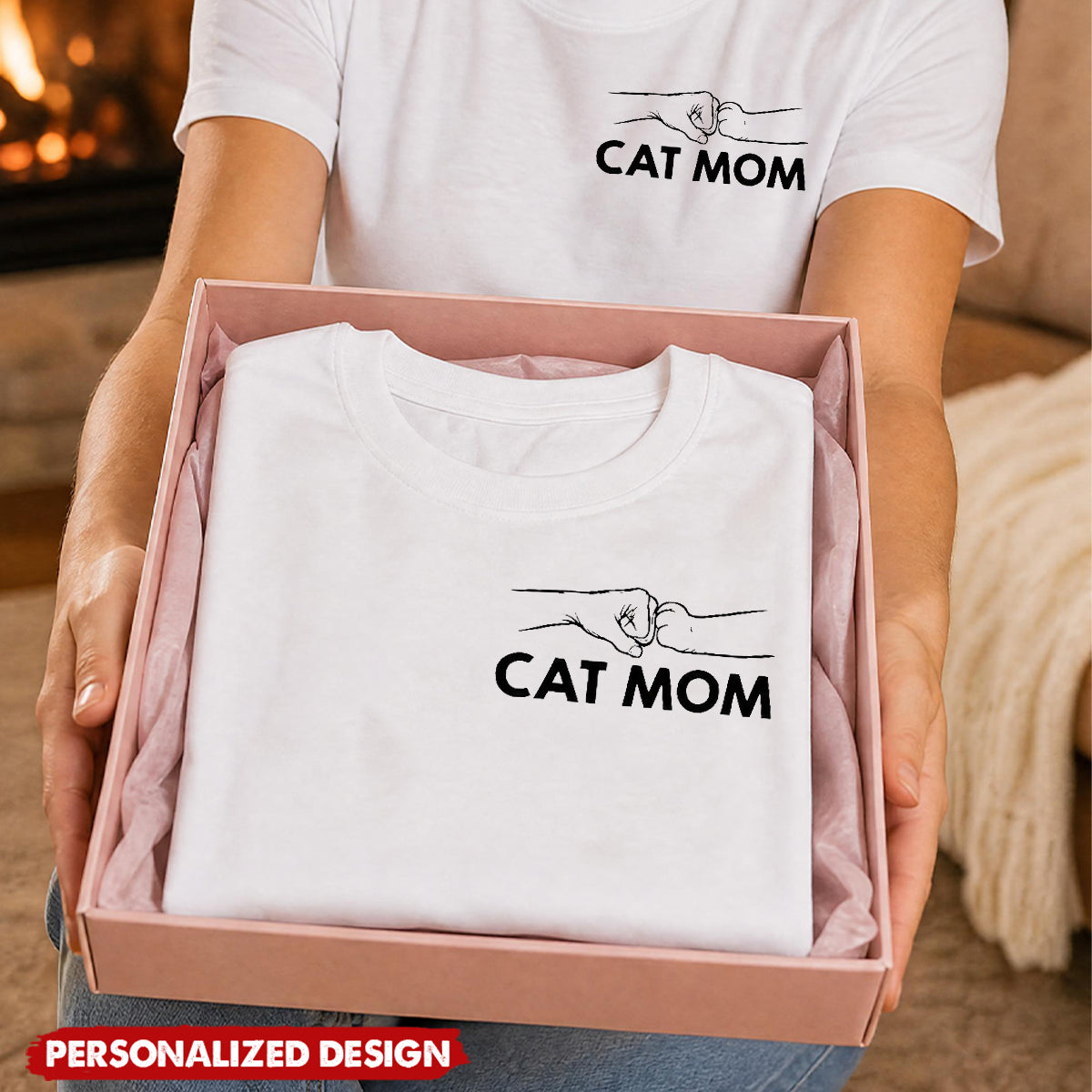 Personalized Two-Sided Pet T-Shirt -Custom Pet Name and Photo