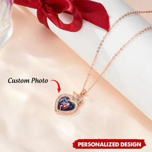Personalized Photo Heart Necklace – Graduation Gift for Her