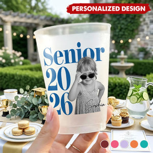 Personalized  Graduation Party Cups- Custom Photo & Name Senior 2026 Party Favors