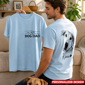 Personalized Two-Sided Pet T-Shirt -Custom Pet Name and Photo