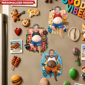 Personalized Funny Dad Vacation Acrylic Fridge Magnet - Design with Your Photo & Name