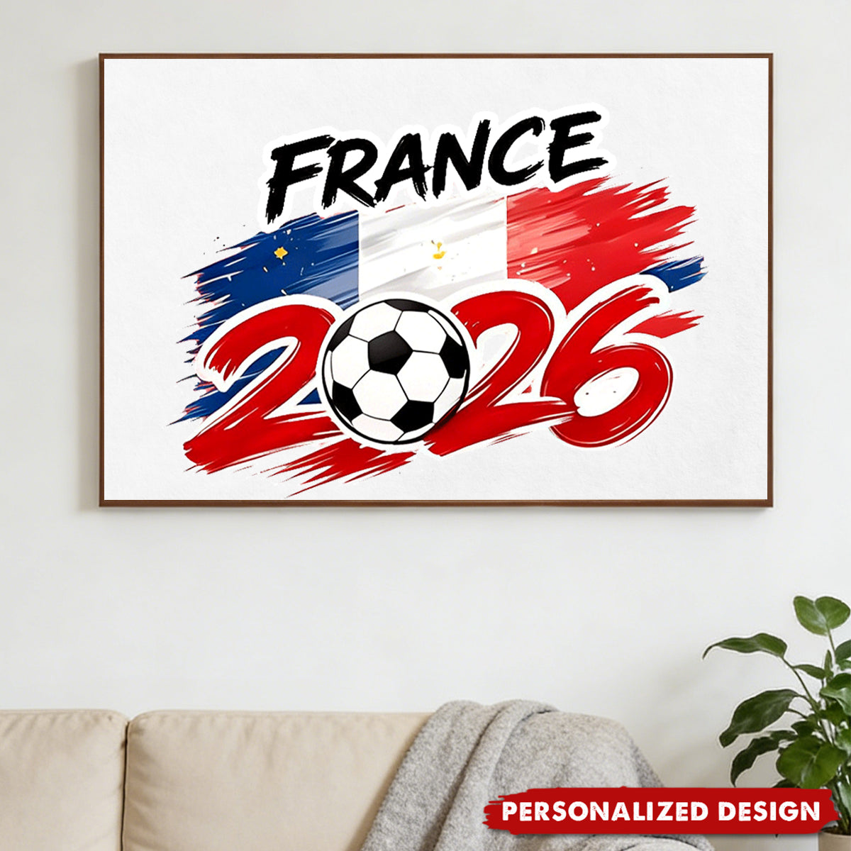 Personalized 2026 World Cup Country Soccer Poster - Custom Name