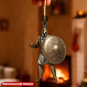 Personalized Ancient Greek Hoplite Custom Name Acrylic Ornament