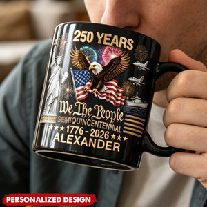 Personalized America 250th We The People 1776-2026 Mug - Custom Name