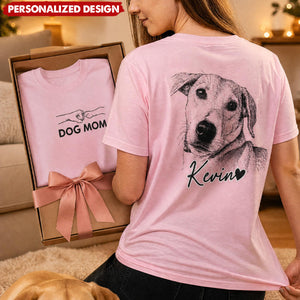 Personalized Two-Sided Pet T-Shirt -Custom Pet Name and Photo