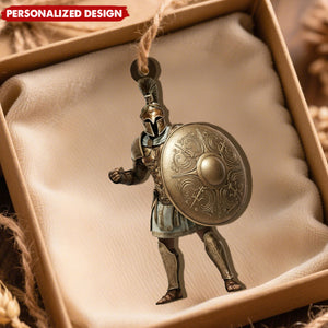 Personalized Ancient Greek Hoplite Custom Name Acrylic Ornament