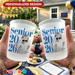 Personalized  Graduation Party Cups- Custom Photo & Name Senior 2026 Party Favors