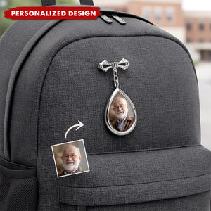 Personalized Photo Teardrop Pin - Memorial Graduation Gifts For Him, Her