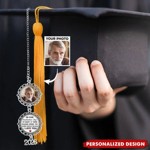 Personalized 2026 Graduation Tassel with Photo Charm - Custom Memory Cap Pendant
