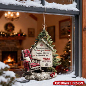 Personalized Memorial Christmas Ornament – Heaven in Our Home Keepsake