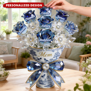 Personalized Mom Flower Bouquet Plaque - Mother's Day Gift