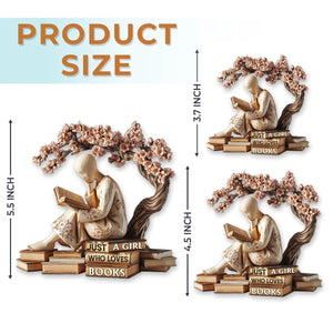 Personalized “Just A Girl Who Loves Books” Ornament – Custom Name Book Lover Gift for Readers