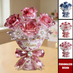 Personalized Mom Flower Bouquet Plaque - Mother's Day Gift
