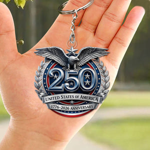 USA 250th Anniversary Keychain – Perfect Gift for Patriots