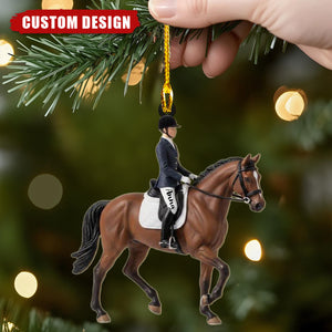 Custom Horseback Rider Ornament - Unique Gift for Equestrians & Horse Lovers