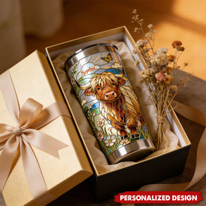 Love Highland Cows - Custom Name Highland Cow Tumbler