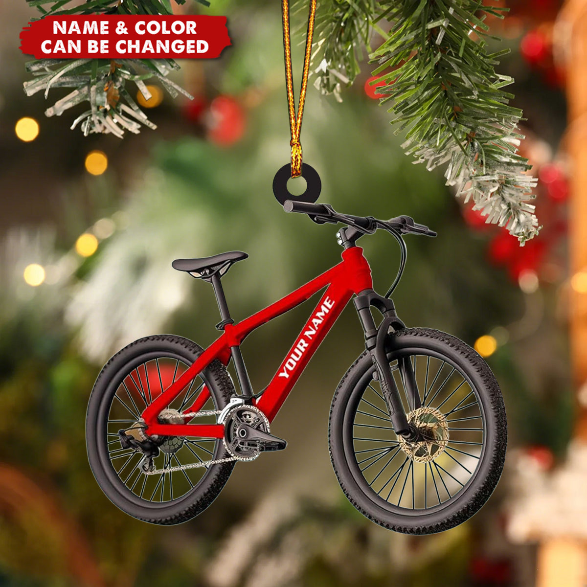 Personalized Bicycle Ornament – Unique Gift for Cyclists and Outdoor Enthusiasts