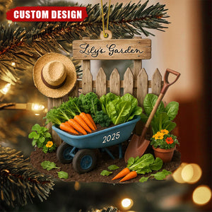 Personalized Vegetable Garden Ornament – Custom Name Garden Decor