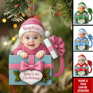Baby Photo Ornament – First Christmas Personalized Keepsake