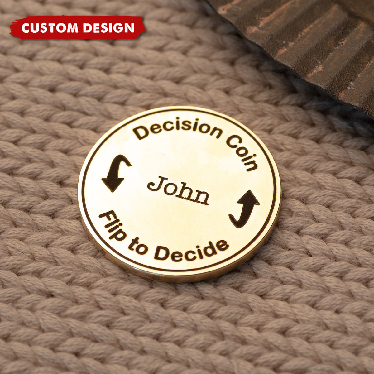 Personalized Decision Coin – Custom Name Flip Coin Gift