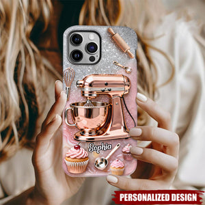 Personalized Baking Phone Case – Cute Baking Mixer Design Gift for Baking Lovers