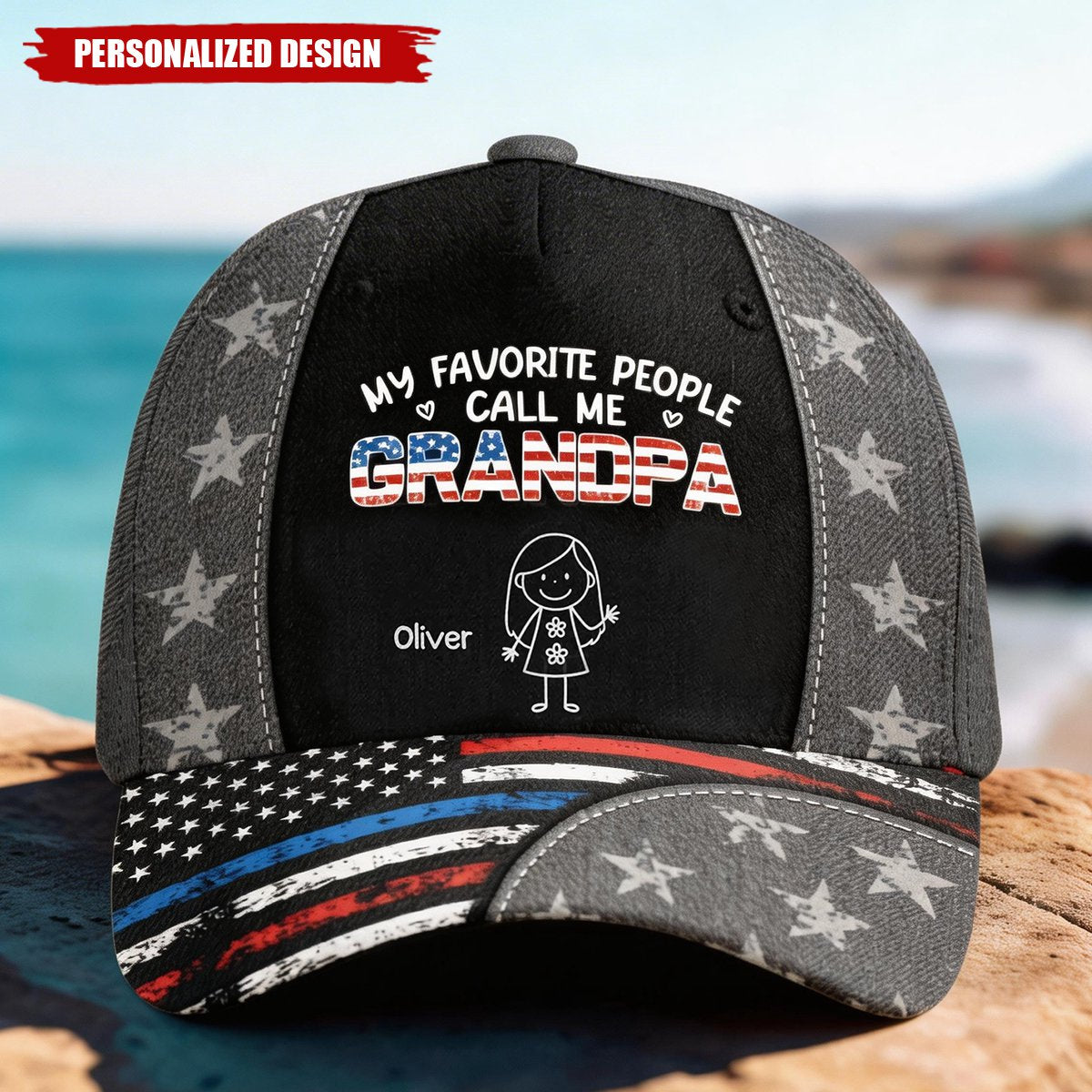 My Favorite People Call Me Grandpa Custom Name Hat - Father's Day Birthday Gifts For Dad, Grandpa