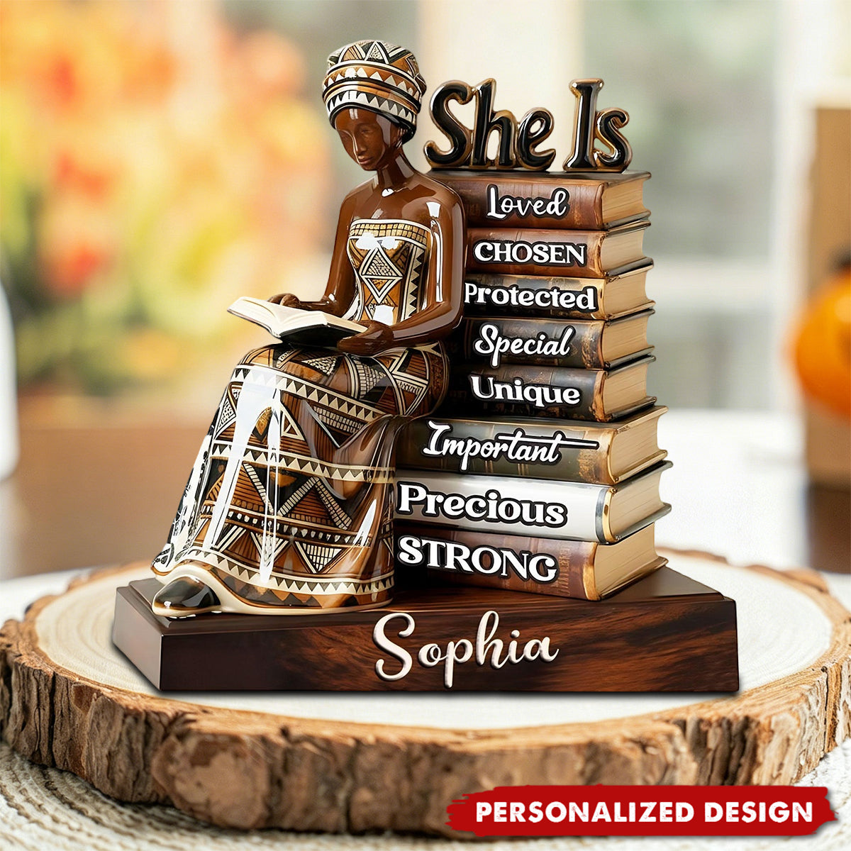 Personalized She Is Affirmation Plaque - Inspirational Gift for Daughter