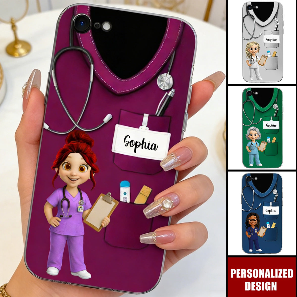 Personalized Medical Scrubs Phone Case – Gift For Healthcare Workers
