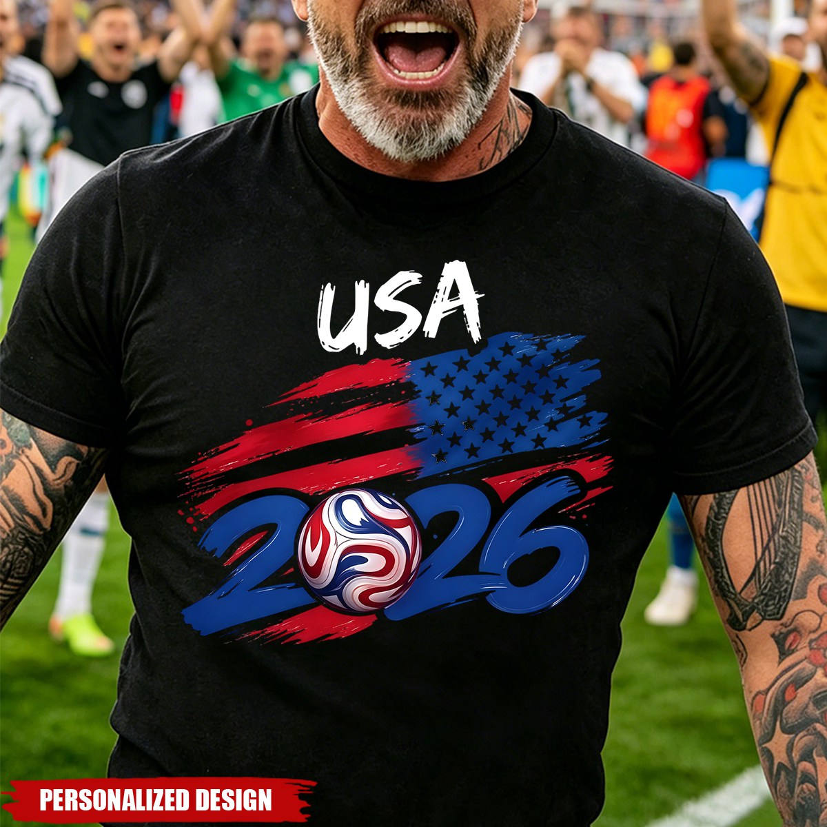 Personalized 2026 Soccer World Cup Country T-Shirt - Custom Name