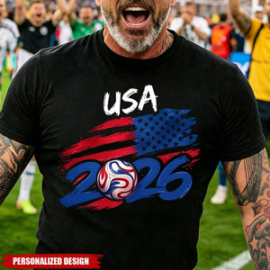 Personalized 2026 Soccer World Cup Country T-Shirt - Custom Name