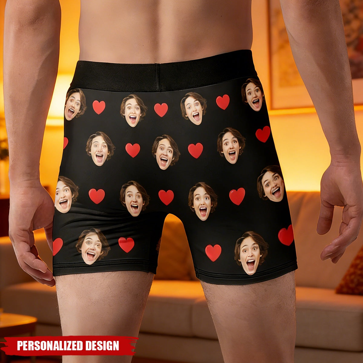 Personalized Photo Boxer Briefs — Funny Valentine's Day Gift For Him