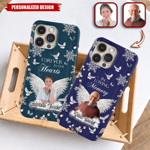 Personalized In Loving Memory Phone Case - Custom Photo Angel Wings Memorial Gift