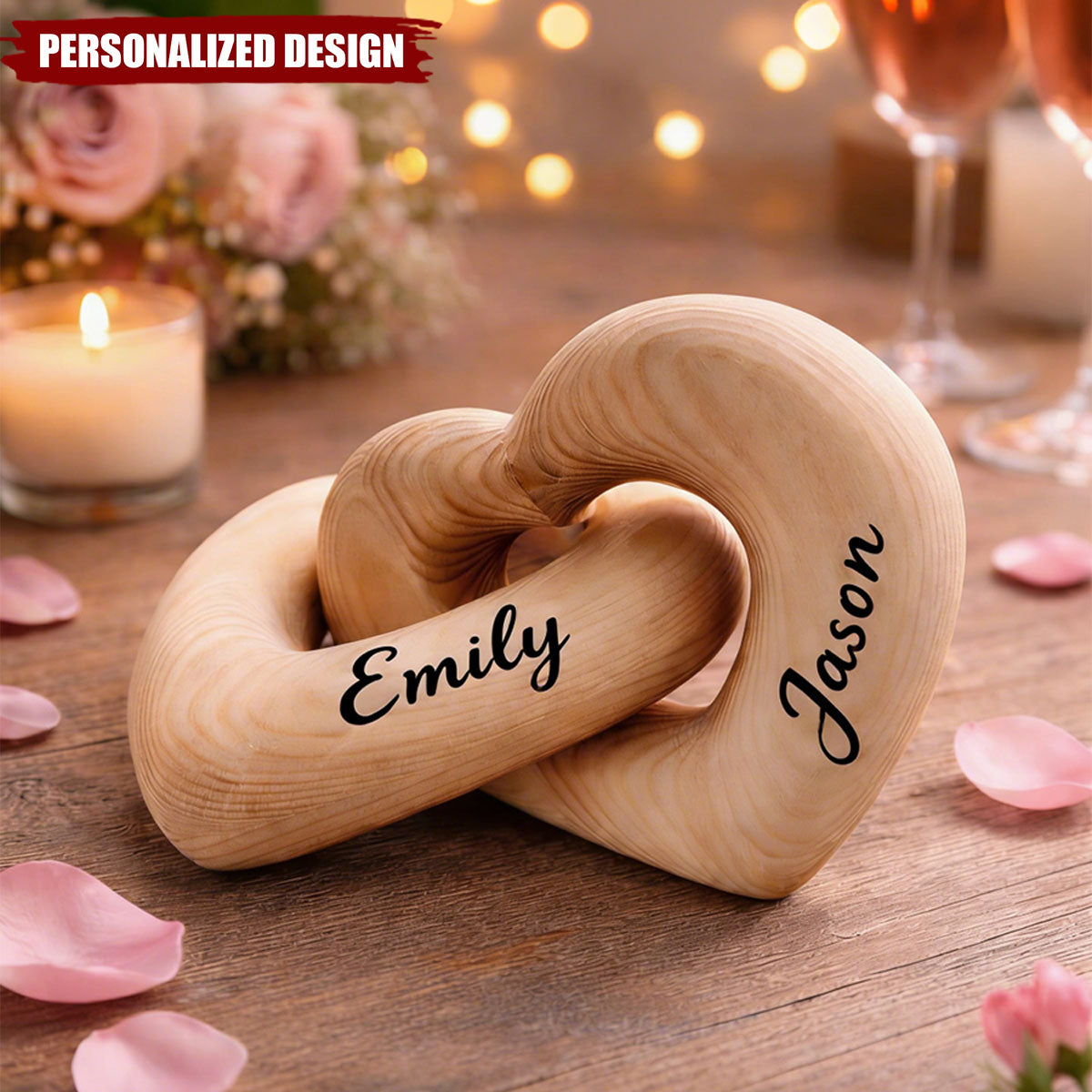 Personalized Infinity Heart Sculpture — Perfect Valentine’s Day Gift