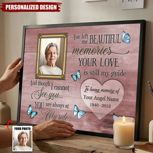 Heaven in Our Home Personalized Poster - Custom Photo & Name Memorial Gift