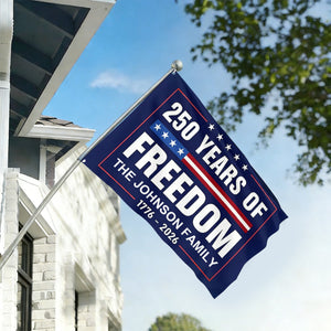 250 Years of Freedom Custom Family Flag – 1776-2026 Bicentennial Tribute