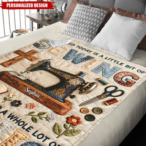 Personalized Jesus And Sewing Blanket - Gifts For Christians
