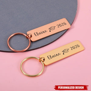 Personalized Graduation Keychain - Custom Name Gift For Graduates