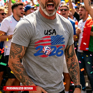 Personalized 2026 Soccer World Cup Country T-Shirt - Custom Name