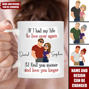 Personalized Cartoon Couple Coffee Mug – Romantic Gift for Couple